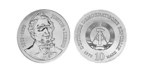 10 Mark República Democrática Alemana (1949-1990) Plata 