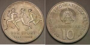 10 Mark Repubblica Democratica Tedesca (1949-1990) Rame/Nichel 