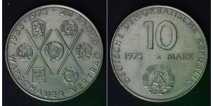 10 Mark Repubblica Democratica Tedesca (1949-1990) Rame/Nichel 