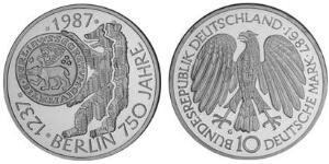 10 Mark Geschichte der Bundesrepublik Deutschland (1949-1990) Silber 