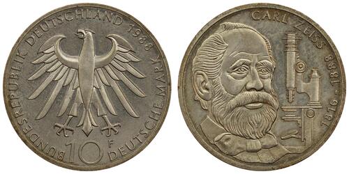 10 Mark Geschichte der Bundesrepublik Deutschland (1949-1990) Silber 