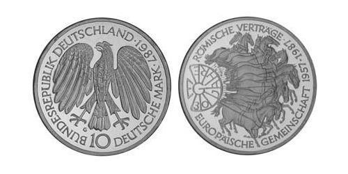 10 Mark Geschichte der Bundesrepublik Deutschland (1949-1990) Silber 