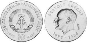 10 Mark German Democratic Republic (1949-1990) Silver 