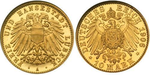 10 Mark Free City of Lübeck 金 