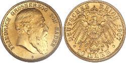 10 Mark 巴登大公國 (1806 - 1918) 金 弗里德里希一世 (巴登)
