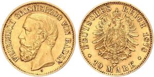 10 Mark 巴登大公國 (1806 - 1918) 金 弗里德里希一世 (巴登)