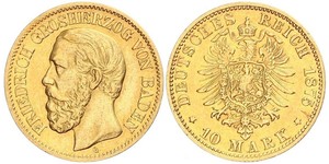 10 Mark 巴登大公國 (1806 - 1918) 金 弗里德里希一世 (巴登)