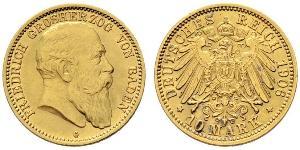 10 Mark 巴登大公國 (1806 - 1918) 金 弗里德里希一世 (巴登)