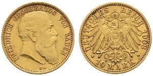 10 Mark 巴登大公國 (1806 - 1918) 金 弗里德里希一世 (巴登)