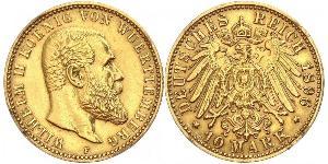 10 Mark 德意志帝國 (1871 - 1918) 金 威廉二世 (德国)