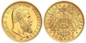 10 Mark 德意志帝國 (1871 - 1918) 金 威廉二世 (德国)