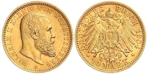 10 Mark 德意志帝國 (1871 - 1918) 金 威廉二世 (德国)