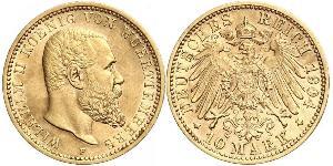 10 Mark 德意志帝國 (1871 - 1918) 金 威廉二世 (德国)