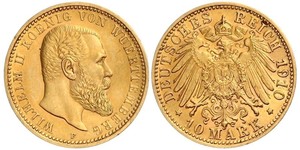 10 Mark 德意志帝國 (1871 - 1918) 金 威廉二世 (德国)