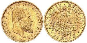 10 Mark 德意志帝國 (1871 - 1918) 金 威廉二世 (德国)
