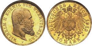 10 Mark 德意志帝國 (1871 - 1918) 金 威廉二世 (德国)