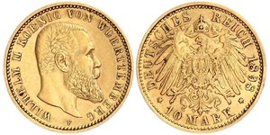 10 Mark 德意志帝國 (1871 - 1918) 金 威廉二世 (德国)