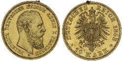 10 Mark 普魯士王國 (1701 - 1918) 金 腓特烈·威廉三世 (1770 -1840)