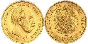 10 Mark 普魯士王國 (1701 - 1918) 金 威廉一世 (德国)