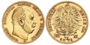 10 Mark 普魯士王國 (1701 - 1918) 金 威廉一世 (德国)
