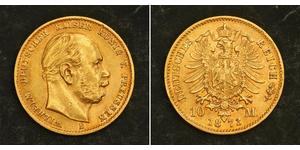 10 Mark 普魯士王國 (1701 - 1918) 金 威廉一世 (德国)