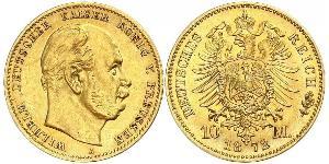 10 Mark 普魯士王國 (1701 - 1918) 金 威廉一世 (德国)