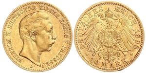 10 Mark 普魯士王國 (1701 - 1918) 金 威廉二世 (德国)