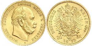 10 Mark 普魯士王國 (1701 - 1918) 金 威廉一世 (德国)