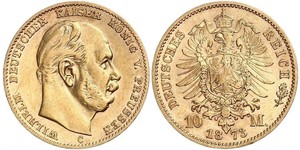 10 Mark 普魯士王國 (1701 - 1918) 金 威廉一世 (德国)