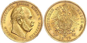 10 Mark 普魯士王國 (1701 - 1918) 金 威廉一世 (德国)