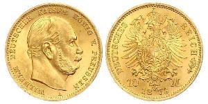 10 Mark 普魯士王國 (1701 - 1918) 金 威廉一世 (德国)