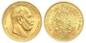 10 Mark 普魯士王國 (1701 - 1918) 金 威廉一世 (德国)