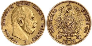 10 Mark 普魯士王國 (1701 - 1918) 金 威廉一世 (德国)
