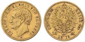 10 Mark 萨克森王国 (1806 - 1918) 金 