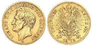 10 Mark 萨克森王国 (1806 - 1918) 金 