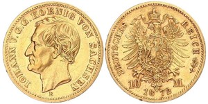 10 Mark 萨克森王国 (1806 - 1918) 金 