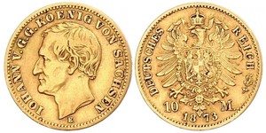 10 Mark 萨克森王国 (1806 - 1918) 金 