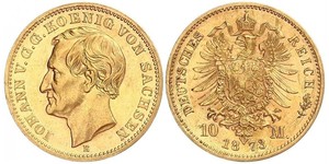 10 Mark 萨克森王国 (1806 - 1918) 金 