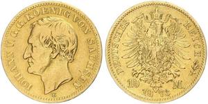 10 Mark 萨克森王国 (1806 - 1918) 金 