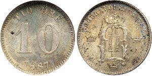 10 Ore Suède Argent 