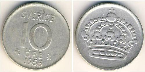 10 Ore Suède Argent 