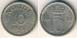 10 Ore Norvège Cuivre/Nickel 
