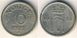 10 Ore Norwegen Kupfer/Nickel 