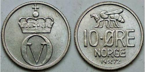 10 Ore Norwegen Kupfer/Nickel 