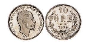 10 Ore Sweden Silver Oscar I of Sweden and Norway (1799-1859)