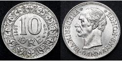 10 Ore Danemark  Frédéric VIII de Danemark (1843 - 1912)