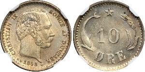 10 Ore Dinamarca  Christian IX de Dinamarca (1818-1906)