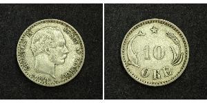 10 Ore Dinamarca  Christian IX de Dinamarca (1818-1906)
