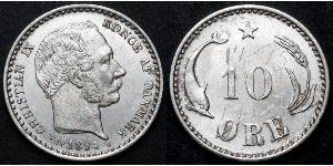 10 Ore Dänemark  Christian IX. von Dänemark (1818-1906)