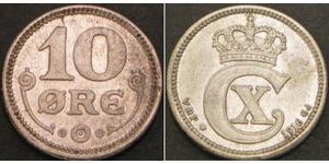 10 Ore 丹麦  克里斯蒂安十世 (1870 - 1947)